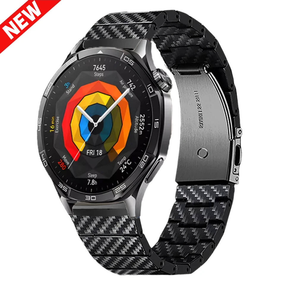 22 mm pre Huawei GT5 46 mm uhlíkový pásový pásový remienok pre náramok pre Huawei Watch GT2E GT4 46 mm Honor GS Pro WatchBand Correa