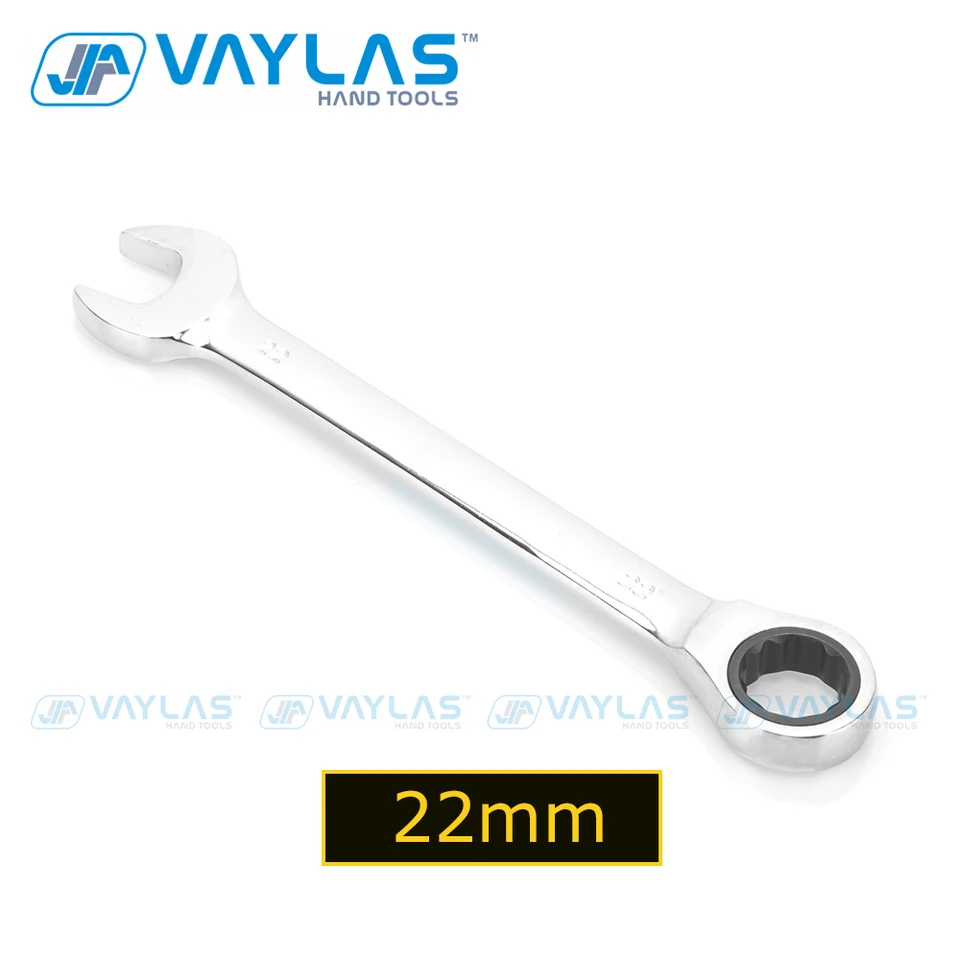 22 mm Ratchet kľúč spanner pevná hlava zrkadlo Poľsky