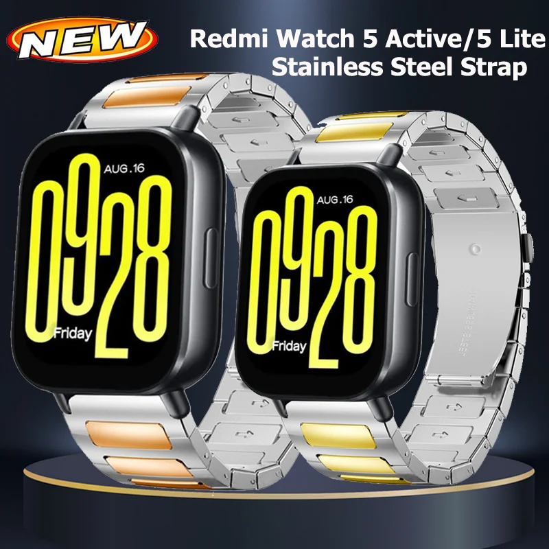 22 mm remienok na náramok pre Redmi Watch 5 Active/5 LITE Zohazážna oceľ pre Xiaomi Watch 2Pro S4 S3 S2 S1 Pro/Mi Watch Color 2