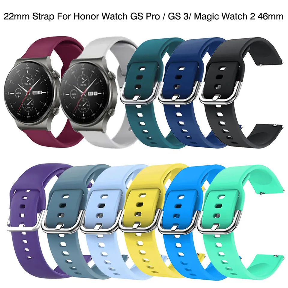 22 mm Silikone Watch Band pre Huawei Watch GT 2 Pro Honor Watch GS Pro / GS 3 R Náprový remienok na Honor Magic Watch 2 46 mm