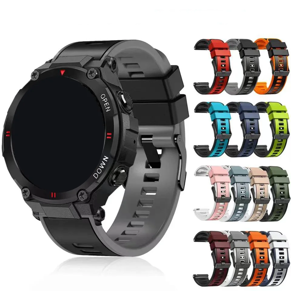 22 mm Silikónový remienok na Honor Watch 4 Pro/GS 3/GS 3I/GS Pro/Magic Watch 2 46 mm Smartwatch SUMPREAT BAND CAMEN WOOKBANDBANDBAND