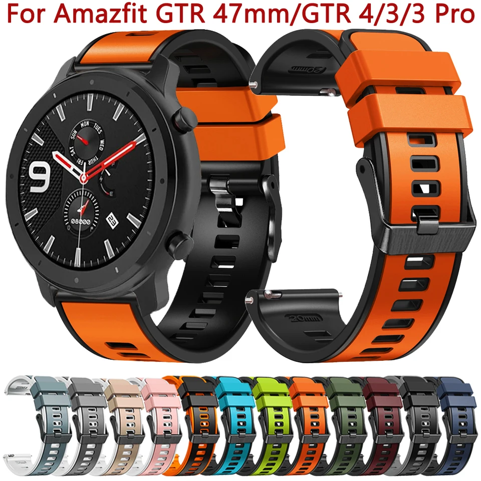 22 mm Silikónový remienok pre Huami AmazFit GTR 47mm Watch Band pre Xiaomi AmazFit GTR 4 3 GTR4 GTR3 PRO 2 Smartwatch Correa Correa