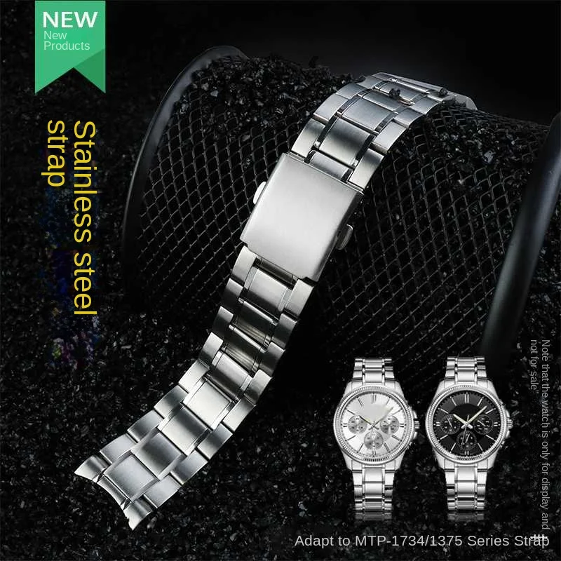 22 mm Soild Curved WatchBand pre Casio MDV-106/01 náramok MDV106 Swordfish Strap MTP-1374 MTP-1375 Men Men náramok