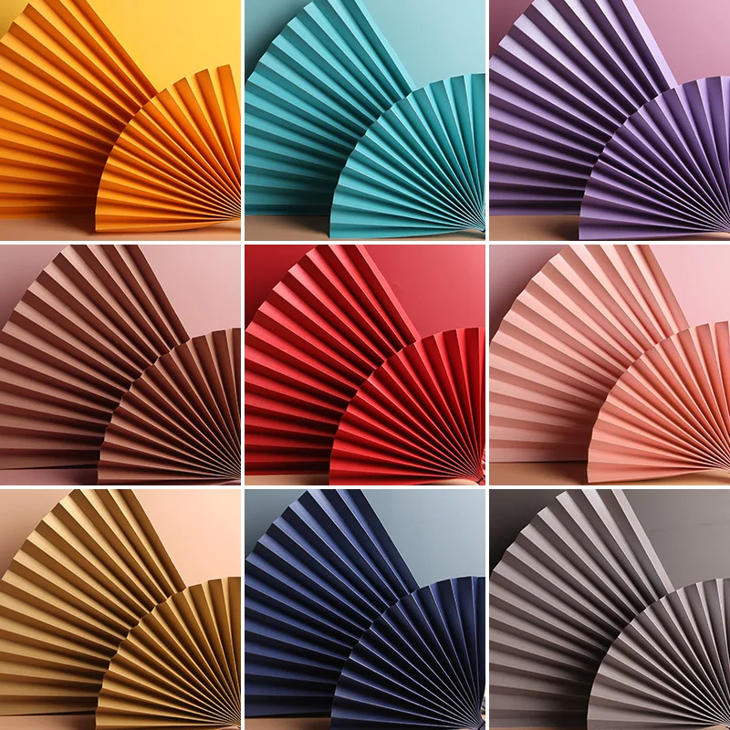 22 STAIL Color Paper Fan Studio Store retro dekorácie Cosmetics Photography Photography Ress Life Foto Shoot Fotografia Pozadie