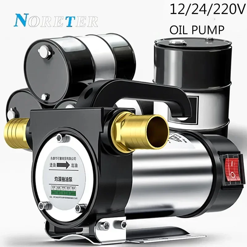 220 V Elektrické DC 12V/24 V Olejové čerpadlo Self -Priming pre prenos kerozénu prenosu nafty 50 l/min dopredu a spätné olejové vodné čerpadlo