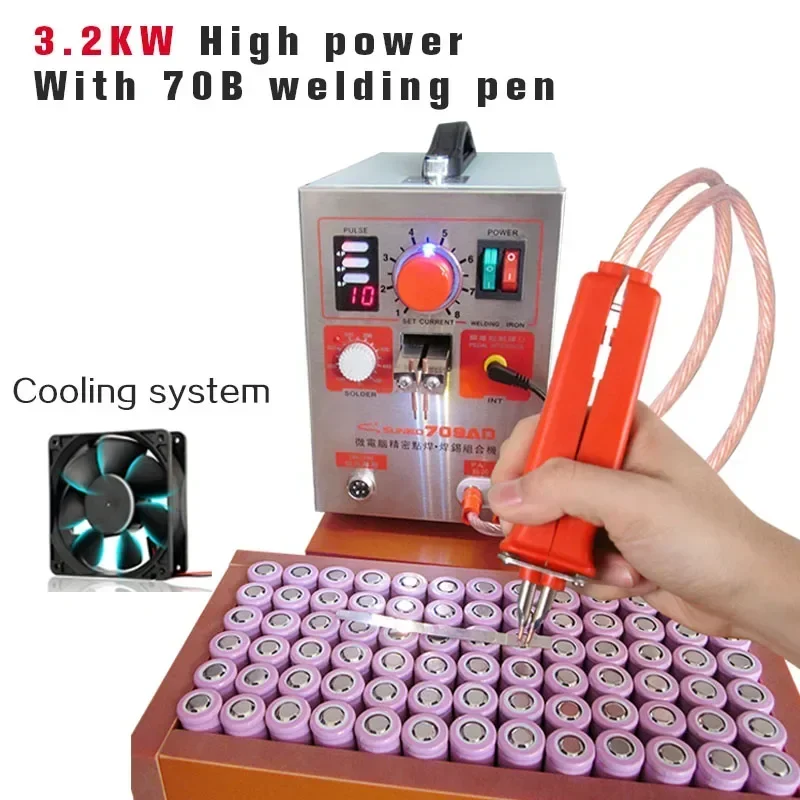 220V /110V 3,2 kW 709AD SPOT Zváracie machiner s zváračom S70BN pre 18650 Zváracia stanica Spot Welding stroj na zváranie