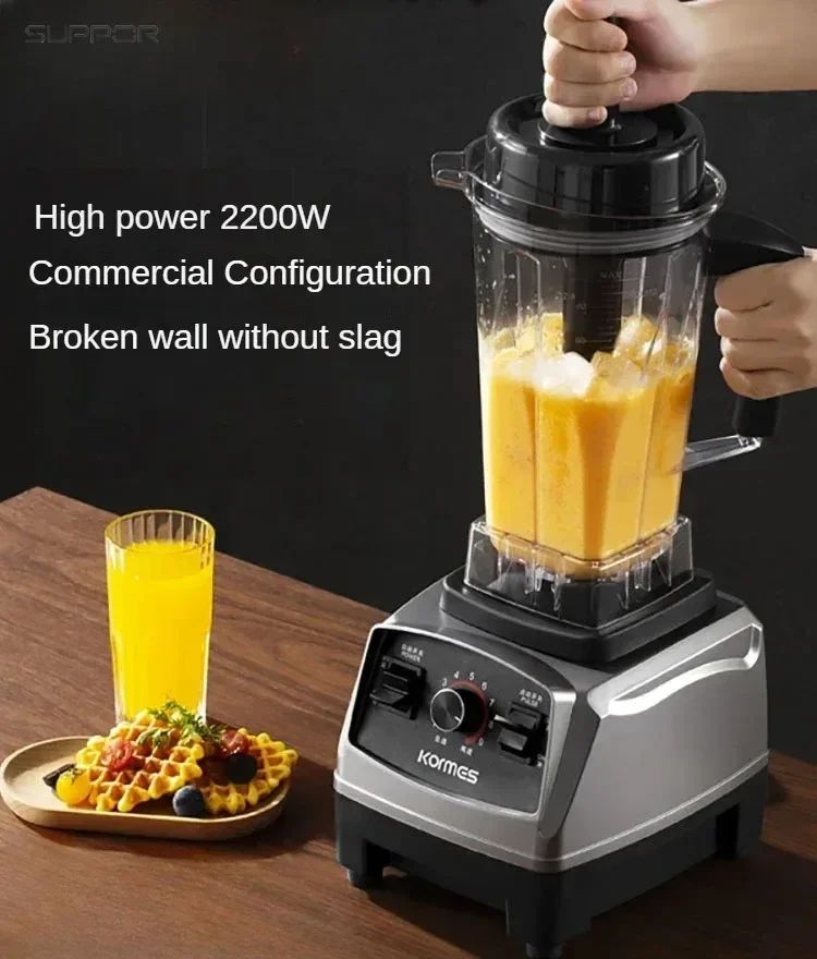 220V 2200W ťažký - Commercial Commercial Blender: High - Power Fruit Mixer, odšťavovač, kuchynský robot, mixér smoothies smoothies a drvenie.