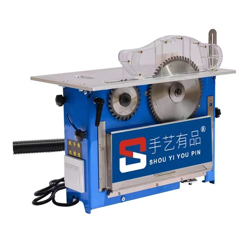 220V 2800W TABUĽKA PILA Mini stolová reťazová píla strihový stroj Nastaviteľný zdvihák rezanie čepele DIY Woodworking