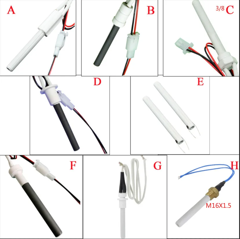 220V 350 W PELLE SAVE Ignitor Black Ceramic Igniter Ceramic Weering Tubark Zátka pre sporák na pelety10.5*6*100 mm 11,5*6,5*110 mm