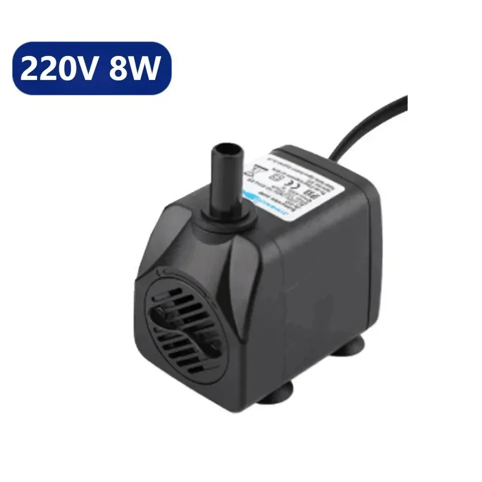 220V 8W Multifunkčná domácnosť Malé cirkulujúce vodné čerpadlo chladiace čerpadlo Resetry Malé ponorné čerpadlo