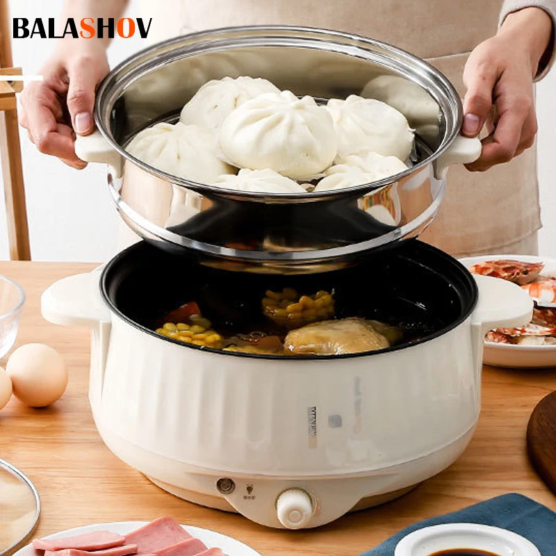 220V VIAC CONCORS Single/Dvojvrstvový elektrický hrniec 1-2 osôb domácnosť Nepreckost Pan Hot Pot Rice Cooker Coar Spotrebiče