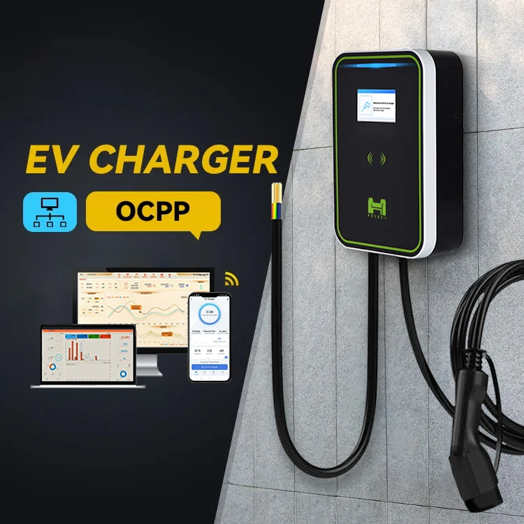 22KW 380V 3 fázová stanica nabíjačky AC Type2 EV so 4G+Ethernet+Mid, 4,3 palca Screen OCPP 1.6 Commercial EVSE