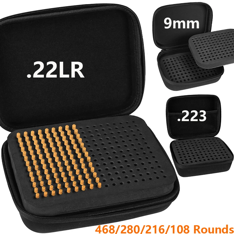 .22lr 9 mm .223/5,56 mm Ammo Box 468/280/216/108 Rounds munície vrecko na skladovanie bullet