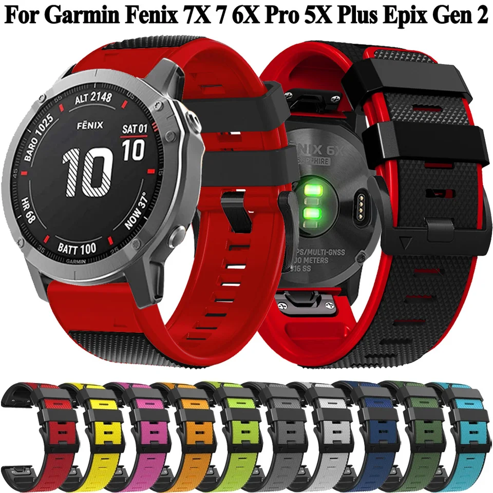 22mm 26mm hodinkový remienok pre Garmin Fenix ​​7 7x 5 6 5x 6x Pro Plus Sapphire Instinct Epix 2 Silikone Smartwatch Wrist Band náramok