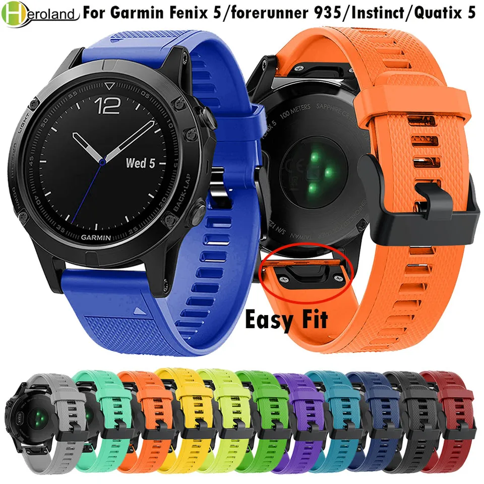 22mm WatchBand pre Garmin Fenix ​​8 47 mm 7 6 Pro 5 Plus Forerunner 935 Epix Gen2 Rýchlo uvoľňovanie Silikónového remienka Easyfit Wrtstrap