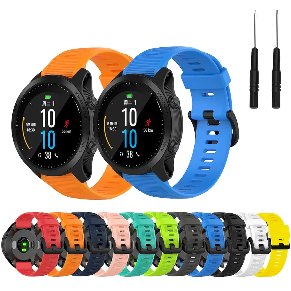 22mm WatchBand pre Garmin Forerunner 945 935 955 Fenix ​​5 Plus Fenix ​​6 Silicone Smart Watch Band Outdoor Sports Witerproof