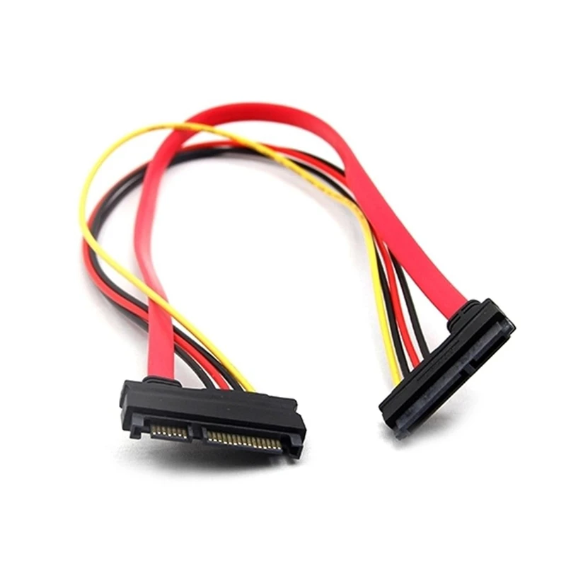 22pin SATA Muž do 7+15 PINF Serial Serial SATA Extender Cable Data Dáta Výkon na predĺženie kábla 30 cm 50 cm