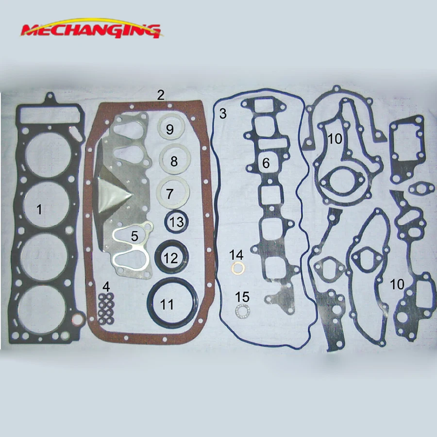 22R 22RE 22R RB20 pre Toyota Hilux II 4 Runner Motor Rebuilding Cits Plné súpravy automobilové náhradné diely motorové tesnenie 04111-35342