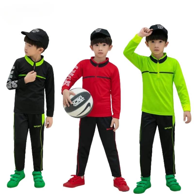 23-24 Kids Men Futbalové trackovanie Zimné slova futbalový dres s dlhým rukávom Teplá mikina nohavíc tréning jogging bežecký tím uniforma