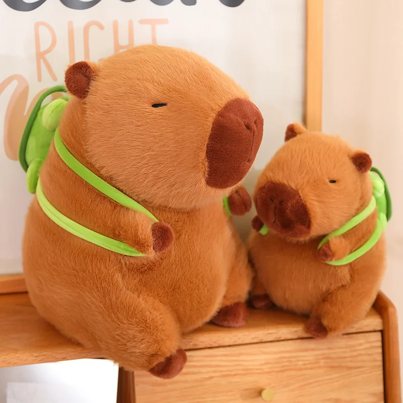 23-45 cm nadýchaná kapybara plyšná bábika Capybara s korytnačkou plnenou hračkou plnené zvieratá Boys Juguetes Birthday Darček Domovod