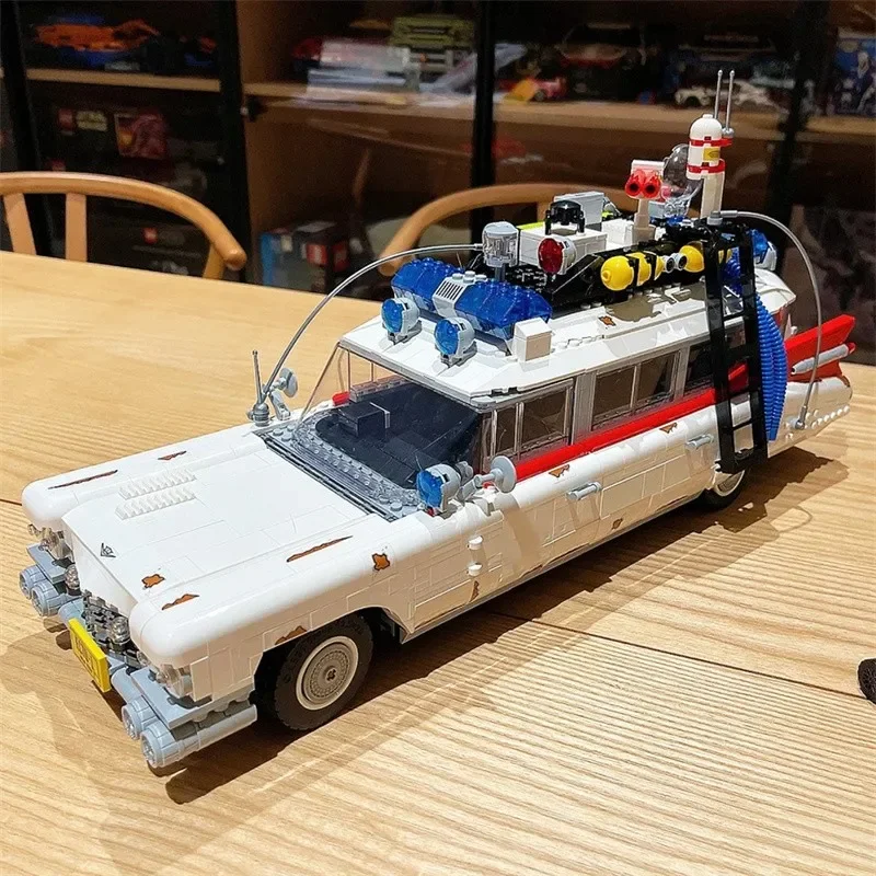 2352 PCS ECTO-1 Kreatívny stavebný blok vozidla Kompatibilné s 10274 tehálmi hračky Model automobil s autami pre dospelých darček