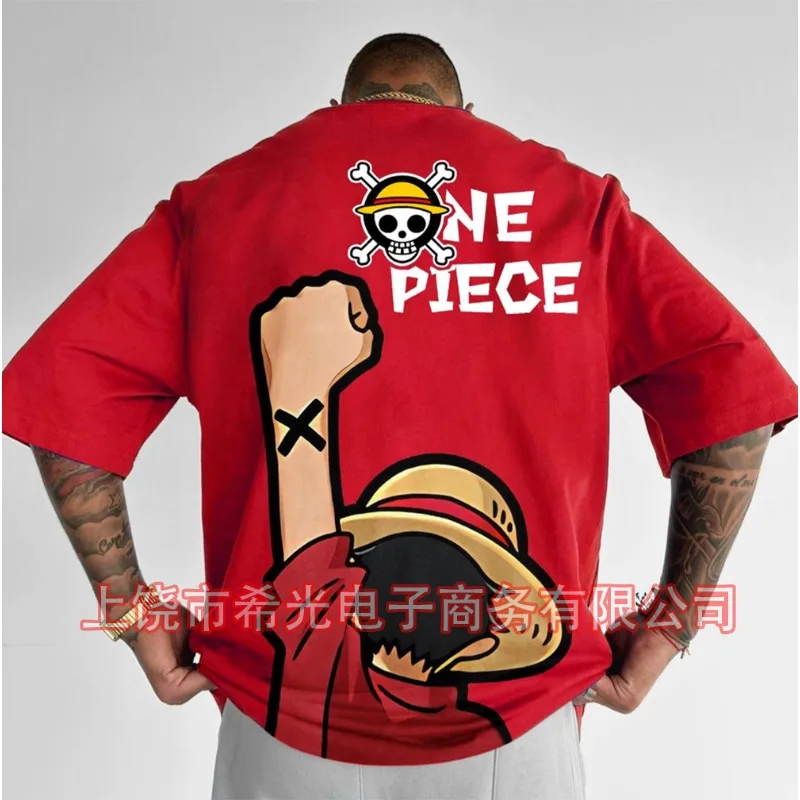 24/25 Najnovšie horúce predajné leto Y2K Anime Cartoon One Piece Luffy 3D Tlated Dospelá a detské tričko Pohodlné top
