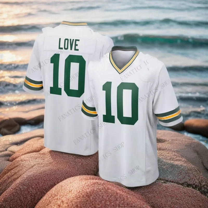 24/25 Nové letné rugbyové dresy Green Bay Rugby Packers #10 Láska zelené a biele tréningové dresy Kids Dospelé a deti uniformy