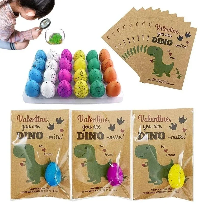 24 balenia dinosaurus pestujúce vajcia Vyliahnutie dino vajcia rastie vo vode trhliny s rôznymi farbami na viac ako 3 roky starý batoľatá darček