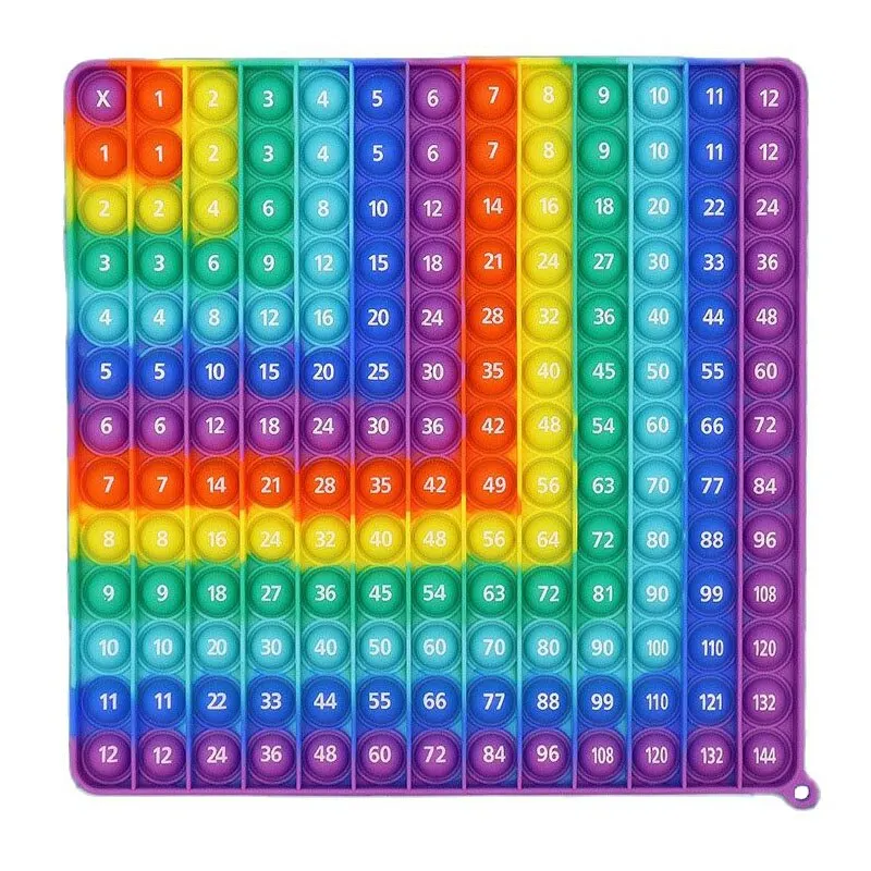 24 cm veľkej veľkosti Digitálna multiplikačná tabuľka Montessori Push Bubble Kids Hray Aritmetic výučba AIDS AIDS Vzdelávacie hračky