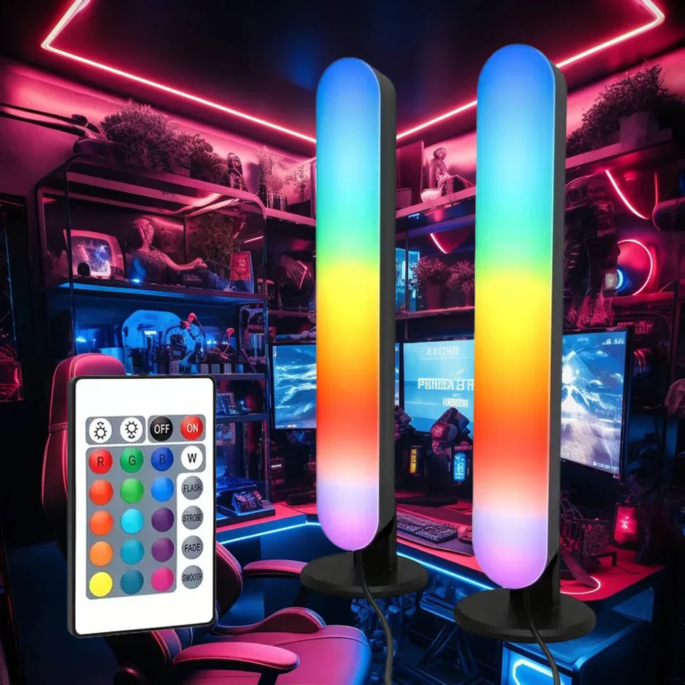 24 Klávesov IR diaľkové ovládanie inteligentné RGB Strip Lights Gaming Lights, Synchronizácia podsvietenia TV Synchronizáciou s hudbou, stolová lampa RGB pre TV, PC