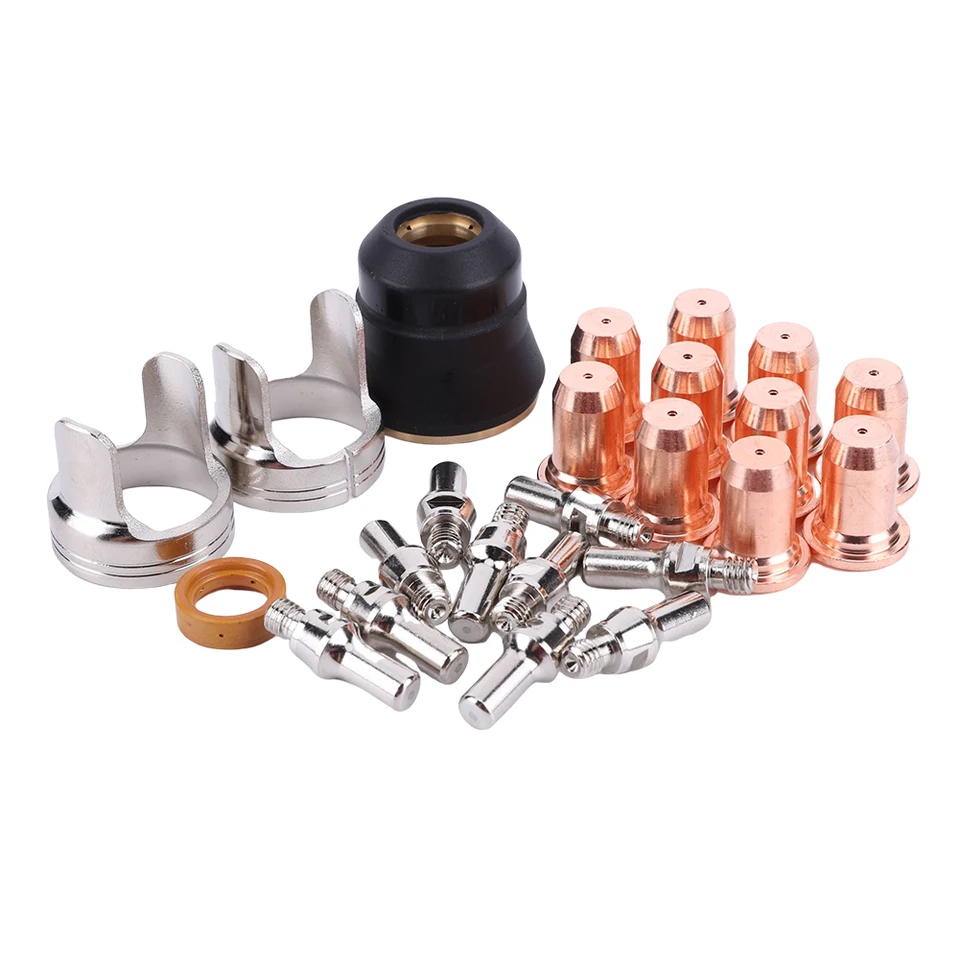 24 ks IPT40 Plazmové tipy súprava spotrebný materiál Set Torch Plazma Cutting Shield Cap pre Yeswelder Cut 55DS Pro Cut 65DS Plazmová rezačka