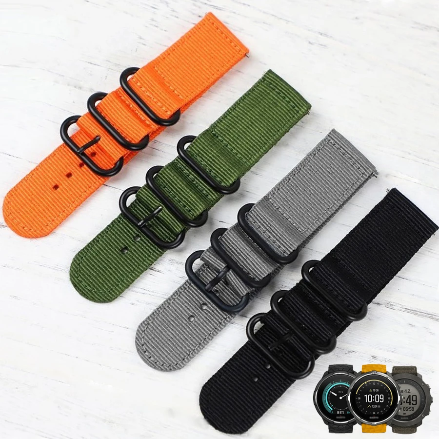 24 mm nylon Watch Band pre Suunto Traverse Series Alpha Spartan Sport Suunto 9 Brao hodinky Canvas Correa náramky pásy