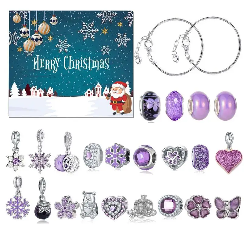 24 odpočítavací kalendár Advent Surprise Blind Box Set vianočné kúzlo náramok set creative Ozdoby vianočné dieťa darčeky