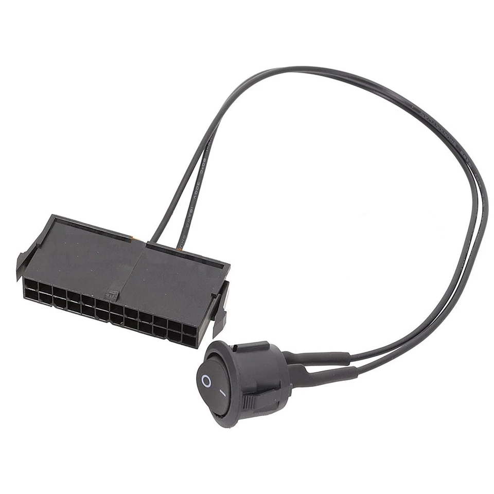 24 -PIN žienka ATX PSU napájací tester spustenie prepojka na vypínanie kábla 18awg 30 cm
