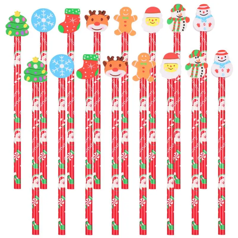 24 počítačov Festive batoľatá detské ceruzky pre deti Holiday Vianoce 19.50x2.50x1,00 cm Študenti