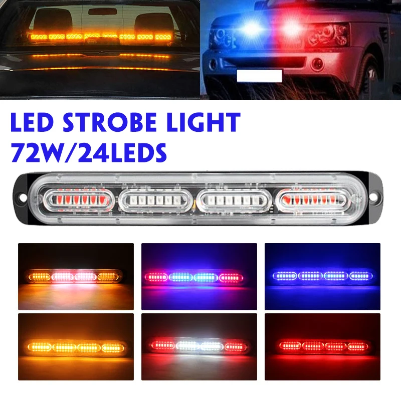 24-rias auta Núdzové strobe svetlá gril nebezpečné výstražné signálne svetlá pre príves blikajúce svetlá bočná policajná lampa 12v-24V