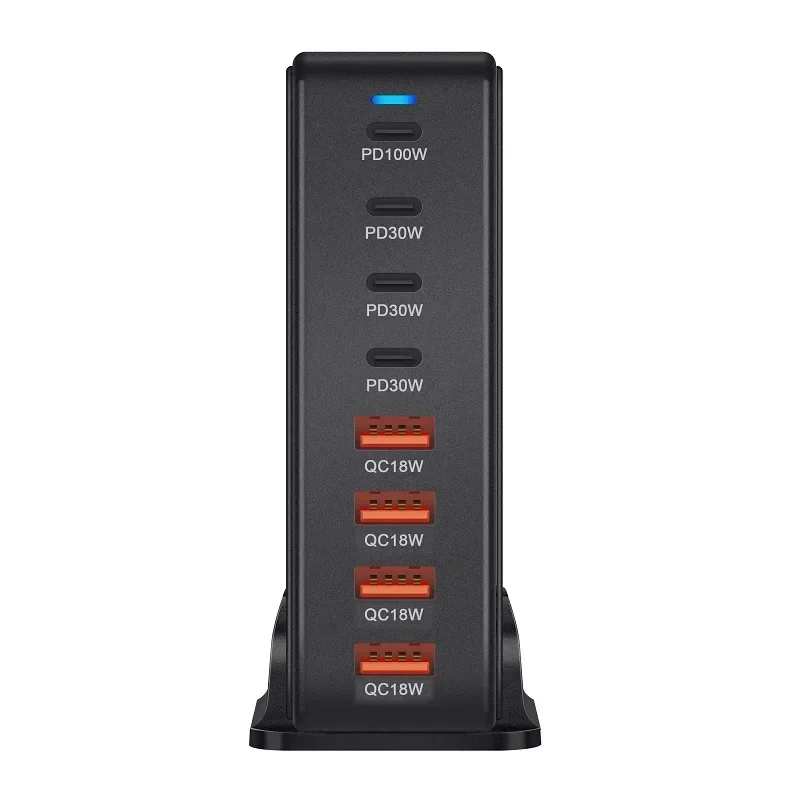 240 W Desktop Gan Charger 8-Port USB Typ C PD Rýchly poplatok 3.0 USB Typ C Rýchly mobilný mobilný mobilný telefón USB