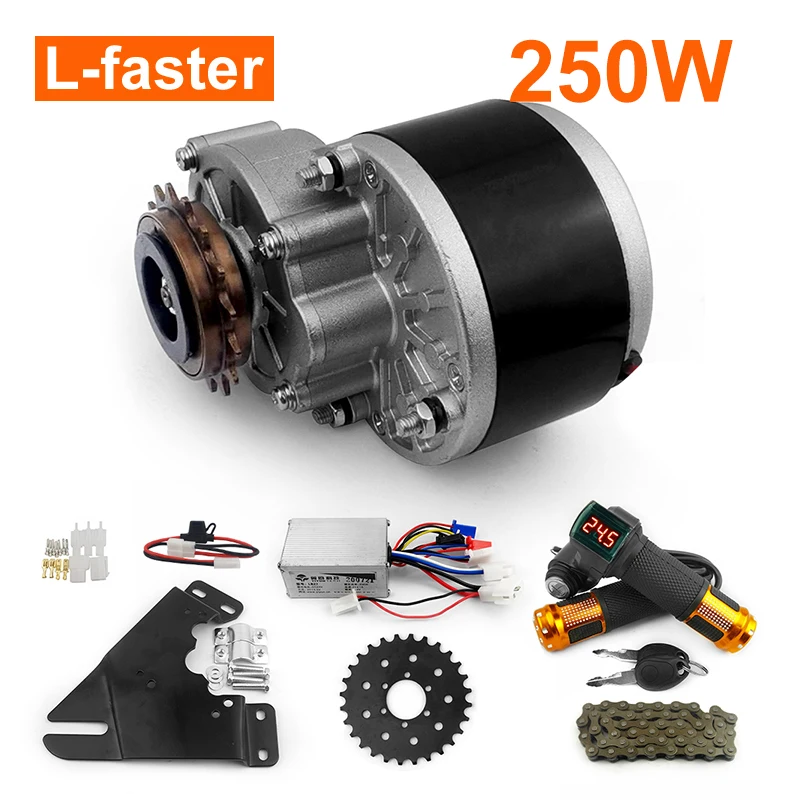 24V 250 W 350W 450W Elektrický bicykel ľavý pohon Motor Mountain Bicycle Conversion Motor Kit pre elektrické zavesené e-bicykle