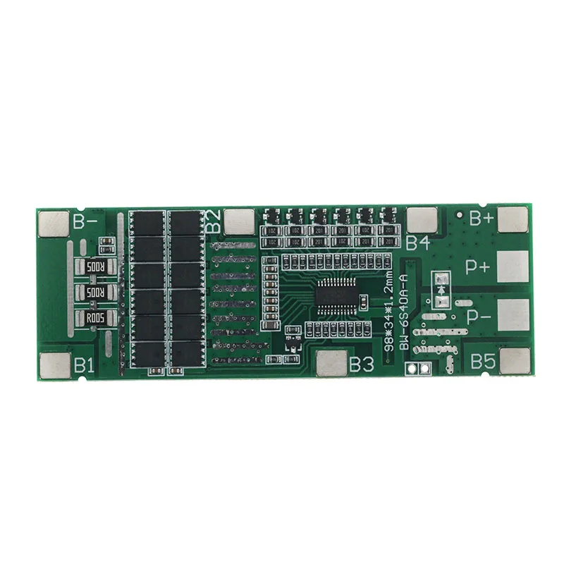 24V 6S 40A 18650 Li-Ion Litium Battery Board Board Solar Lighting BMS PCB s rovnováhou pre skúter Ebike