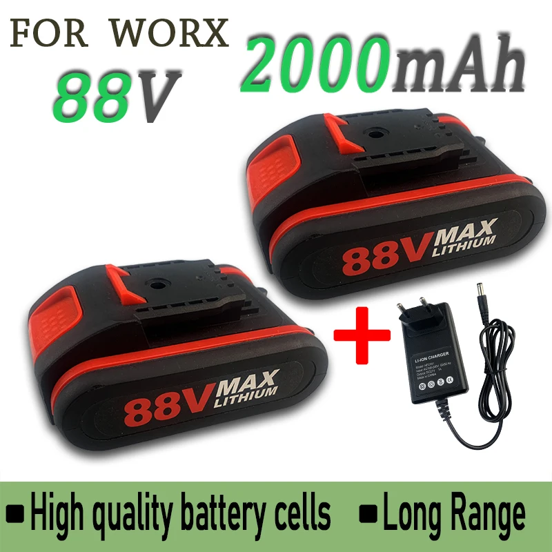 24V 88V pre elektrický nástroj Worx Všeobecné dobíjateľné litium batérie elektrické skrutkovacie skrutky Elektrické vŕtačky Elektrické prerezávanie píly