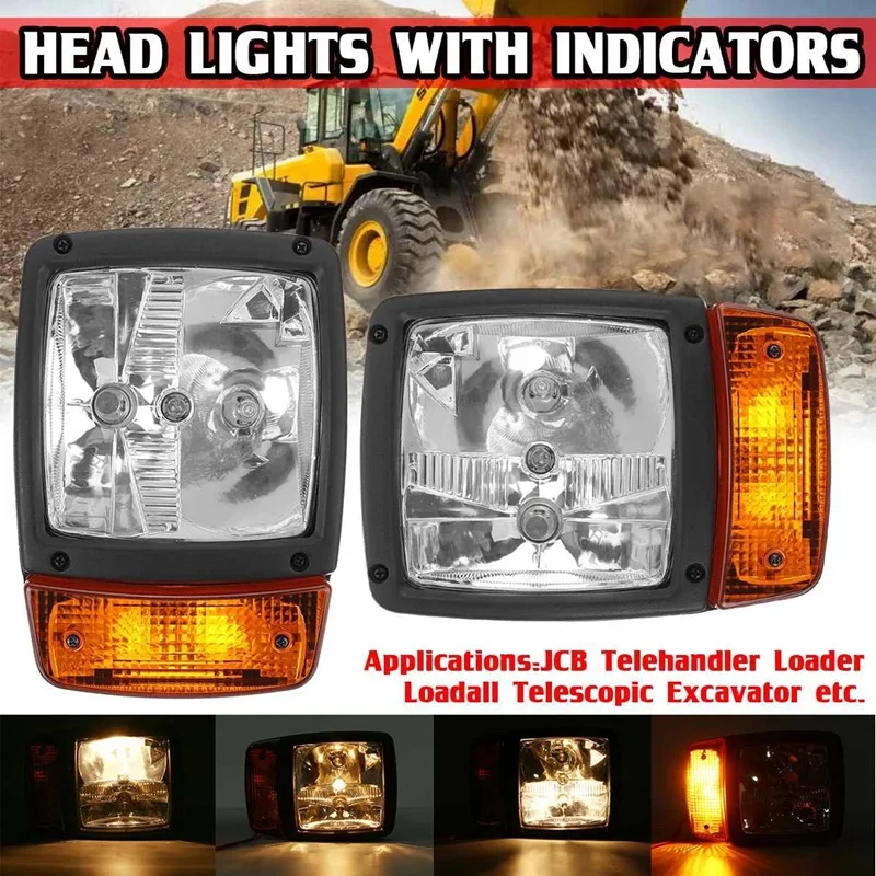 24V rýpadlo JCB predné LED svetlomety otočného signálu indikátorový svetlo pracovného svetla pre vysokozdvižný vozík Telehandler Loader nakladač