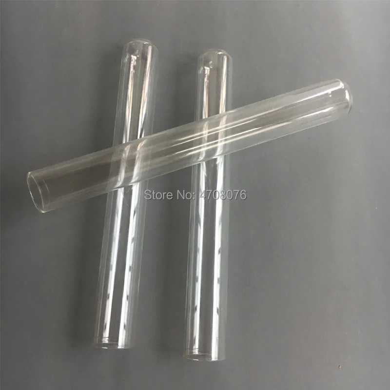 25*200 mm 5ks/šarža Pyrex testovacia trubica zátka Borosilikát Transparentná laboratórna skúmavka okrúhla spodná časť Plain fúkanie sklo