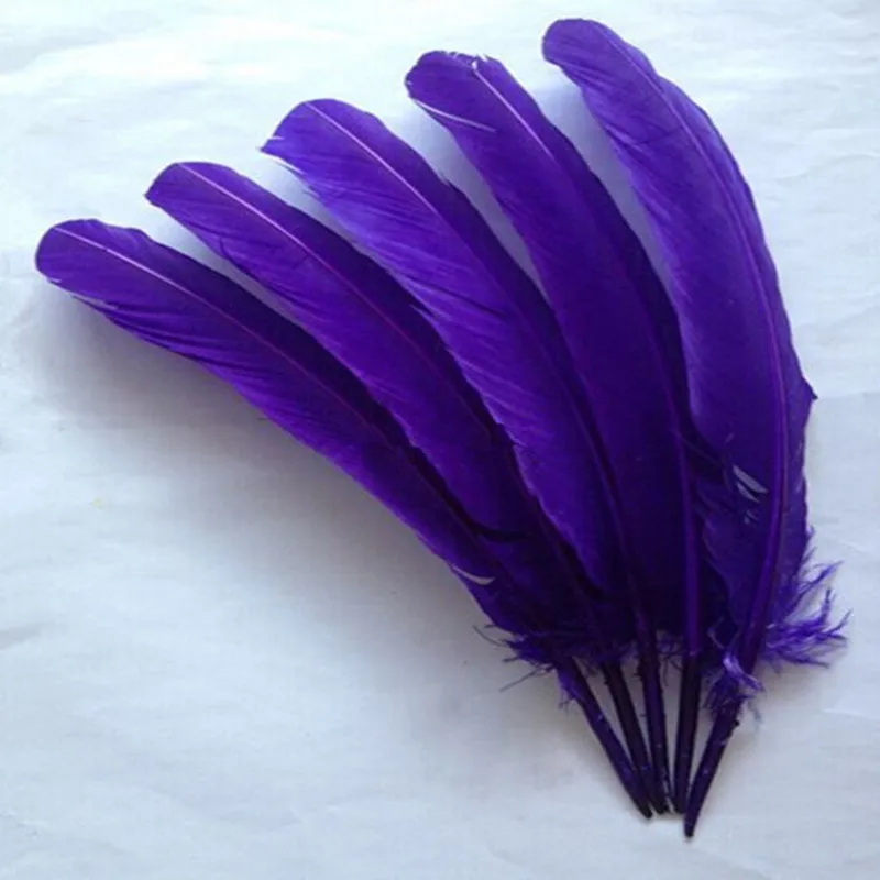25-30 cm 50ks /šarža Purpurové husacie perie /morčacie perie 10-12inch husacie perie Plice Plumes Party Hat Decotions