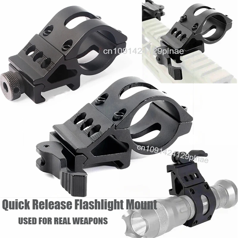 25,4 mm rýchle uvoľnenie Offsetový držiak na držiak na držiak na baterku 20 mm Picatinny Rail 45 ° Zamrana