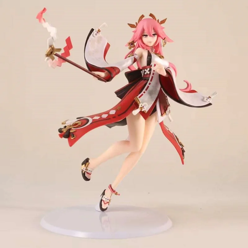25 cm Genshin Impact Yae Miko Anime Figing Action Figure Model Hračky pre bábiky