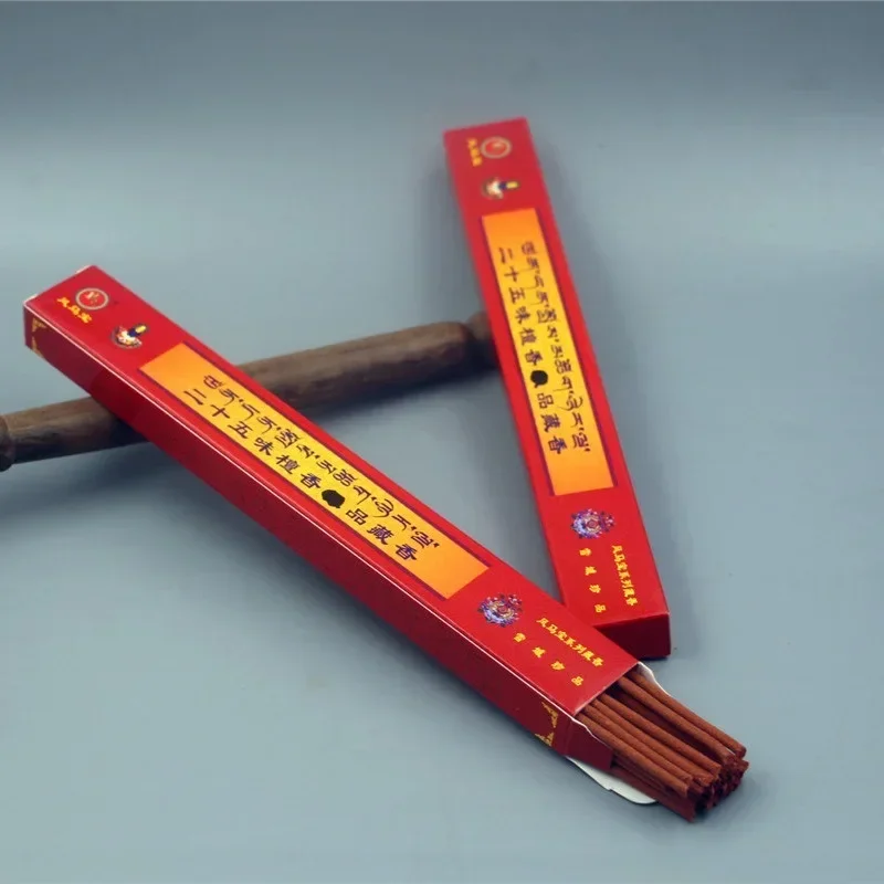 25 flavors Tibetské kadidlo Stick Home Indoor/Temple Budhistická sála Čistiaca upokojujúca/zenová meditácia/bohoslužba Buddha Joss Stick
