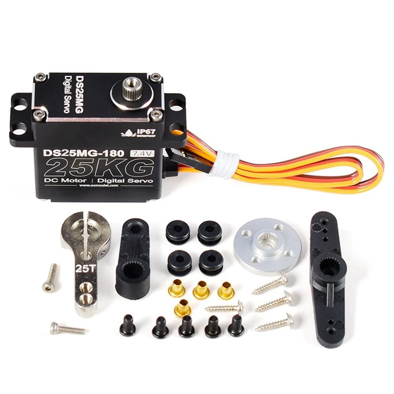 25 kg servoprofreater digitálne servo s vysokým krútiacim momentom kovový prevodový servo pre rc automobilové mechanické ramená