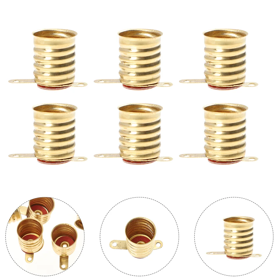 25 ks nabíjateľná žiarovka držiak na držiak na skrutku žiarovky Mini žiarovky Socket Extender E10 Base Base Golden Home Experiment Práca