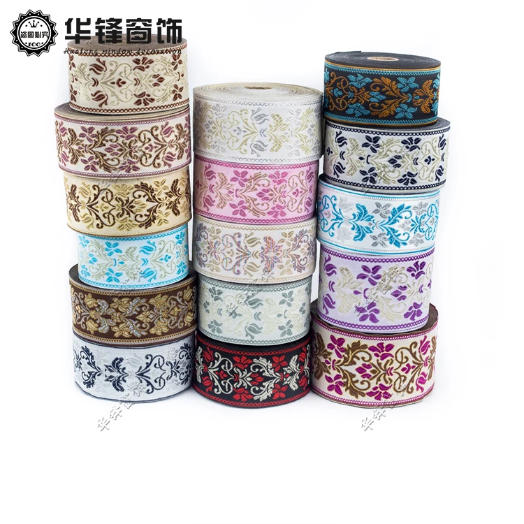 25 m vintage curtain stuha láka Rhnit Style Jacquard Lace Trim Strip pre sukňové oblečenie dekorácie DIY šijacie potreby