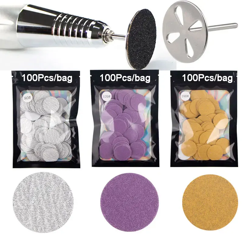 25 mm fialový disk pre pedikúru vymeniteľný brúsny papier Odstráňte odumretú pokožku Calluse File Electric Foot File Trys Pedicure Tool